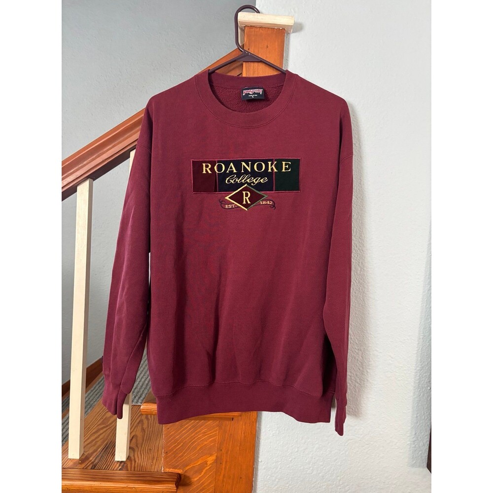 Roanoke college Virginia vintage jansport USA sweatshirt L burgundy